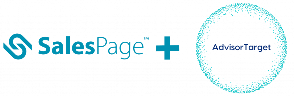 SalesPage and AdvisorTarget logos signify partnership